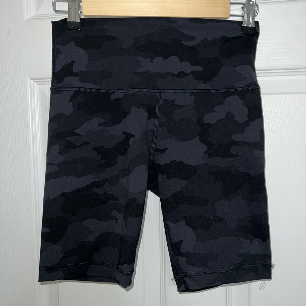 Lululemon Athletica Black camo Biker Shorts